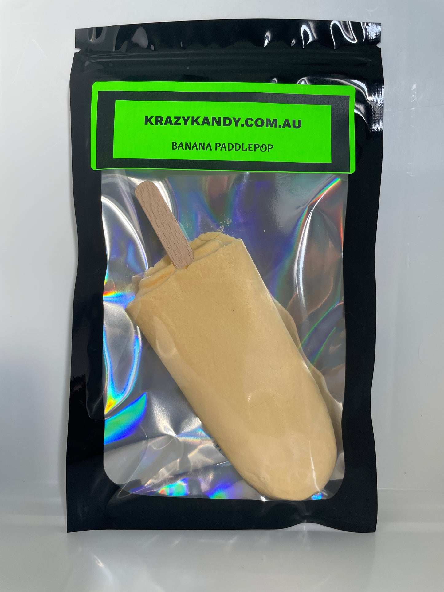 Freeze dried Banana paddle pop